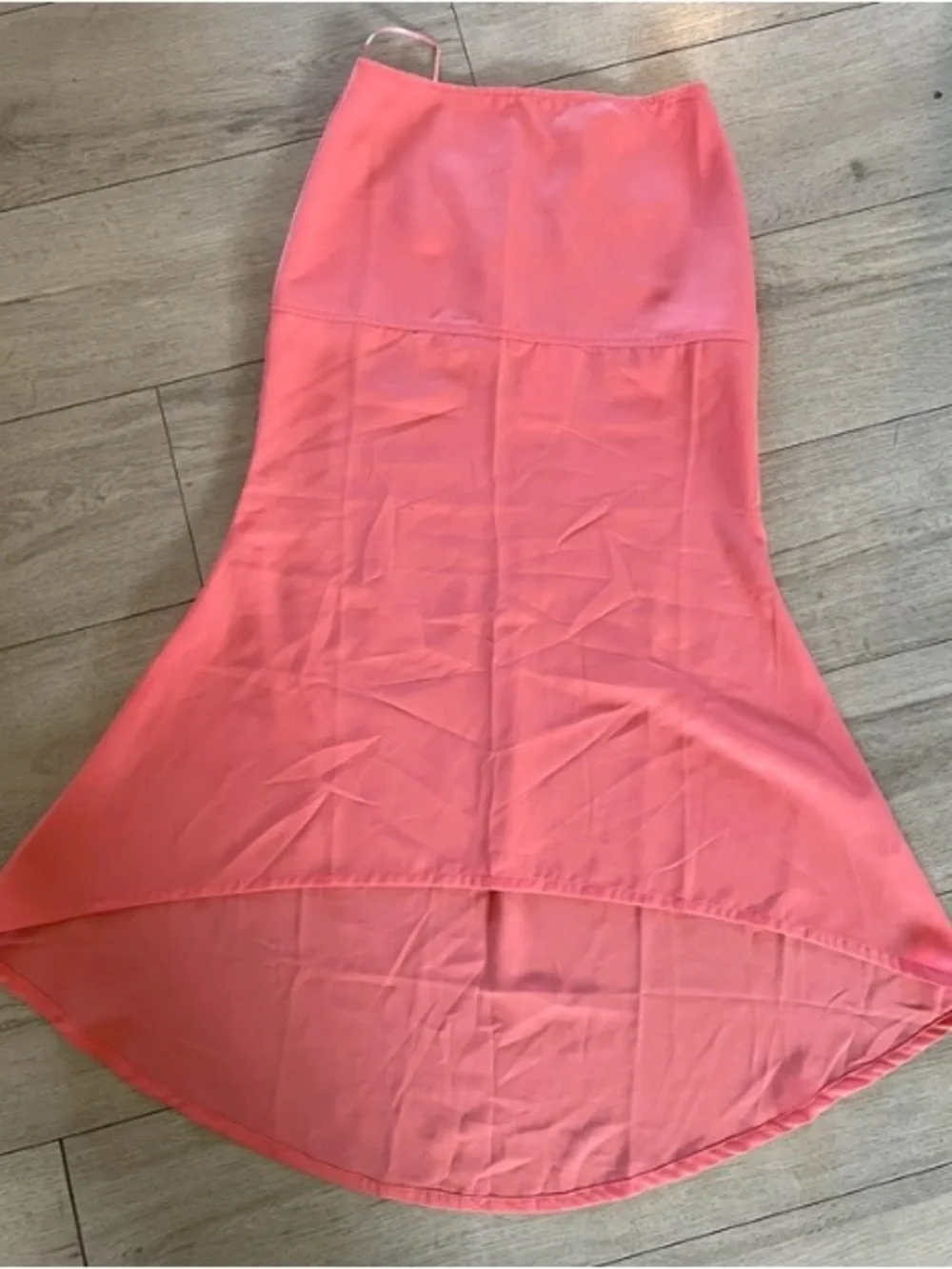Maurie + Eve Coral High-Low Flared Skirt